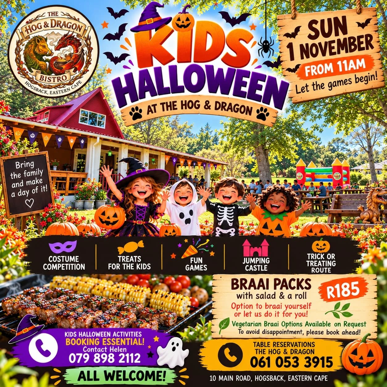 Kids Halloween at Hog and Dragon during Wine Escape weekend