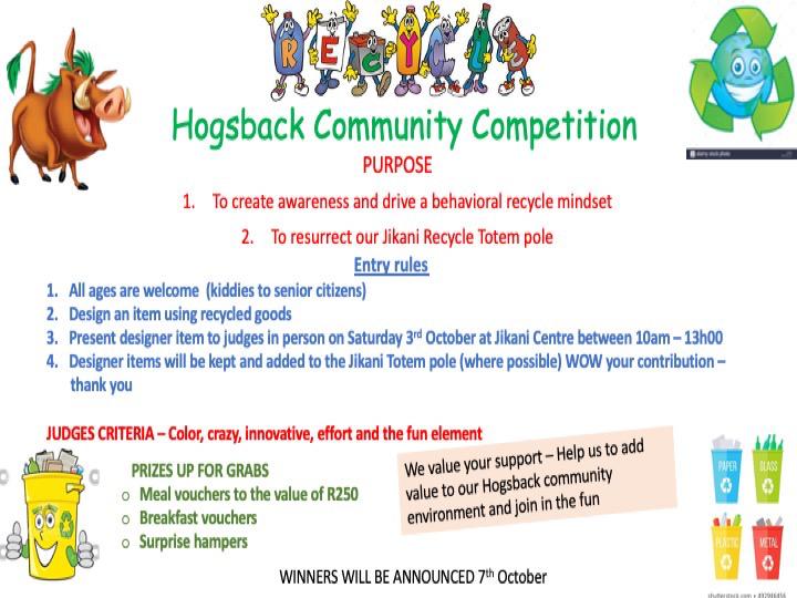 Hogsback Recycling Competition