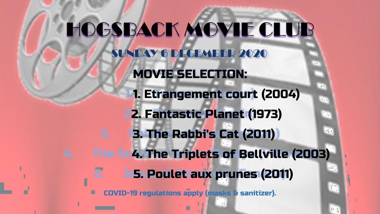 Choice of movies for December movie club